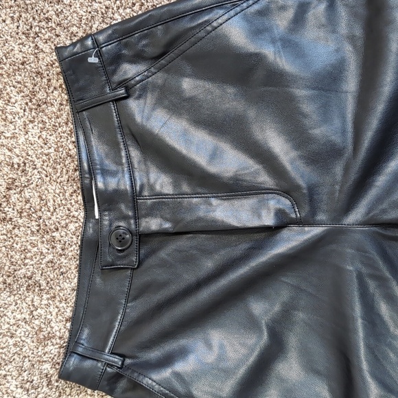 Anthropologie Avec Les Filles High Rise Faux Leather Cargo Pants Size Small-Med - Picture 4 of 10